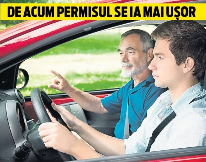 VESTE BUNĂ pentru cei care vor să devină șoferi!  Scapi de un examen!