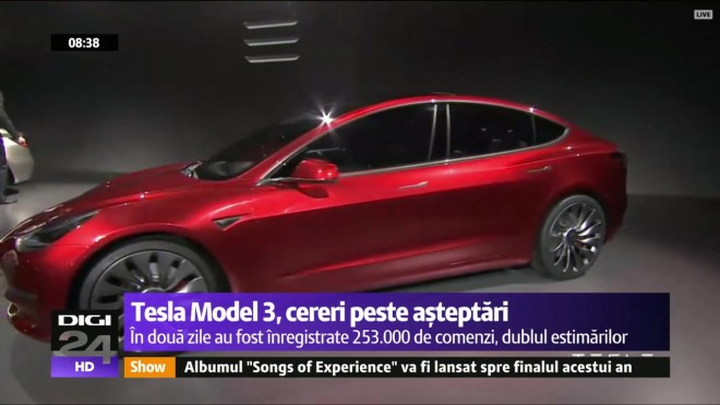 Nebunia Tesla. Cerere peste aşteptări pentru Model 3