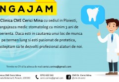 Clinica CMI Cerici Mina  din Ploiesti angajeaza medic stomatolog
