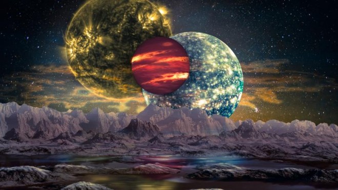 O planetă telurică nou descoperită are pe cer trei sori