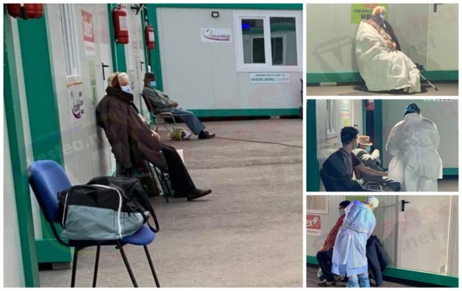 Situație critică în România! Sute de bolnavi în așteptare pe holurile spitalelor pe canapele sau pe scaune, cu măști de oxigen
