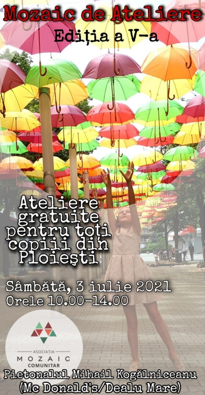 Ateliere gratuite pentru toți copiii din Ploiești!