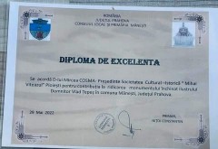 Mircea Cosma a primit Diploma de Excelenta din partea Primariei si Consiliului Local Manesti