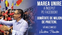 Victor Ponta atinge cifra de 500.000 de susținători pe Facebook