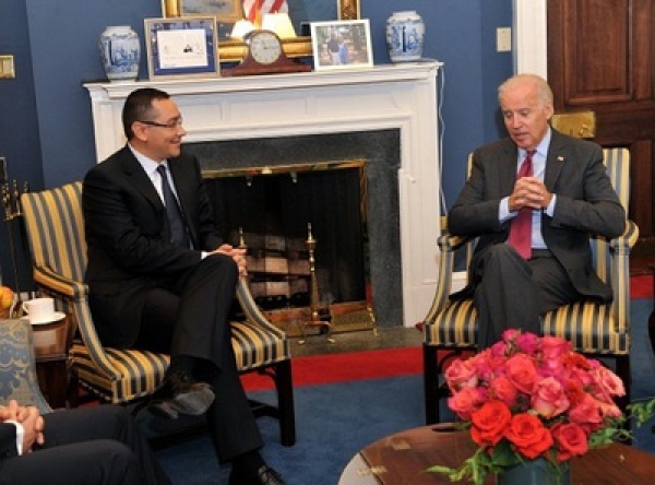 Joe Biden, la finalul intalnirii cu Ponta: &quot;Thank you, mister PRESIDENT!&quot;