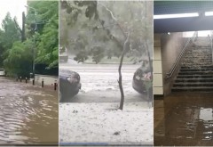 Apocalipsa dupa Nicusor! Dezastru în urma furtunii din Capitală: Străzi inundate, apa a intrat într-un mall, dar și la metrou. Zeci de copaci căzuți și mașini avariate