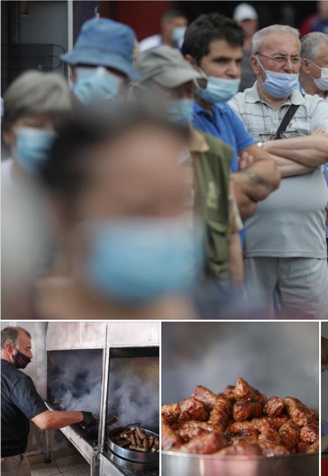 Daca organiza PSD, iesea macel! Coadă la oferta mici+vaccin, în Piața Obor: rețeta românească se dovedește a fi un succes