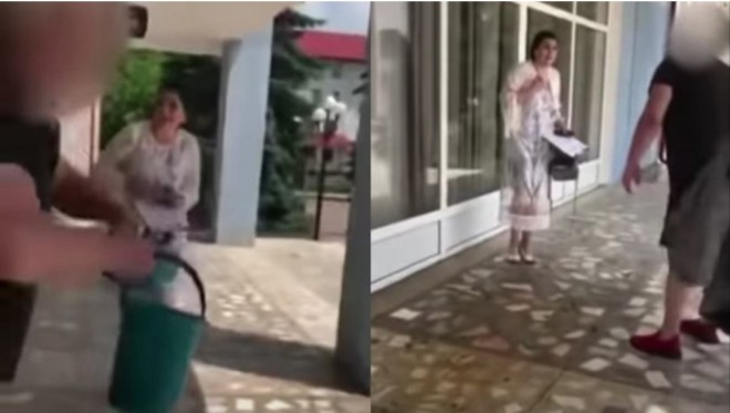 Tatăl unei studente din Cernăuți a aruncat cu dejecții pe o profesoară. Bărbatul o acuză pe femeie că a cerut bani pentru licență