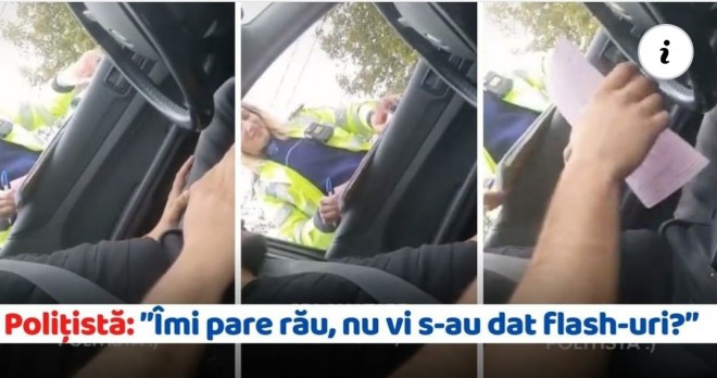 Cea mai tare polițistă: ”Îmi pare rău pentru bugetul dvs, nu vi s-au dat flash-uri?” (VIDEO)