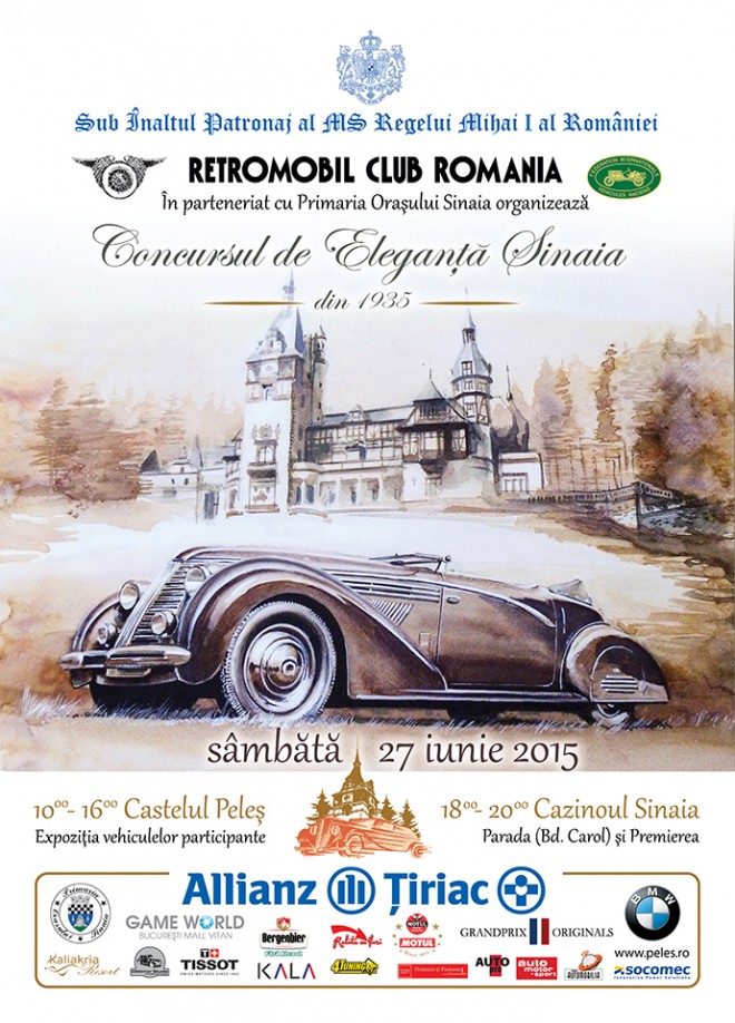 Sâmbătă, la Sinaia, are loc cea de-a V-a ediție a Concursului de Eleganţă Automobilistică